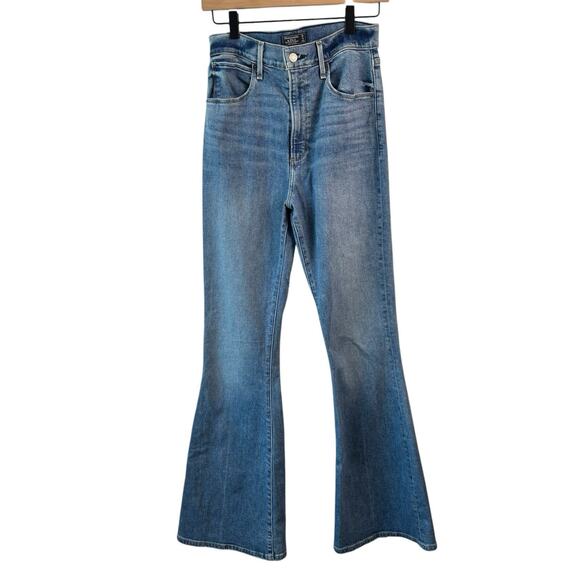 Abercrombie Fitch Womens Jeans 28 Blue Flared 70's inspired Vintage High Rise - Picture 1 of 9